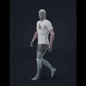 Walking in a snake-like pattern. Essentially covers 180 degree turns left and right while moving forward - preview gif