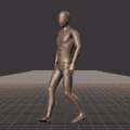 Walking in a snake-like pattern. Essentially covers 180 degree turns left and right while moving forward - preview gif
