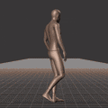 Walking in a snake-like pattern. Essentially covers 180 degree turns left and right while moving forward - preview gif