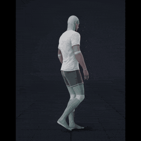 Walking in a snake-like pattern. Essentially covers 180 degree turns left and right while moving forward - preview gif