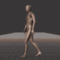 Walking in a snake-like pattern. Essentially covers 180 degree turns left and right while moving forward - preview gif