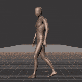 Walking in a snake-like pattern. Essentially covers 180 degree turns left and right while moving forward - preview gif