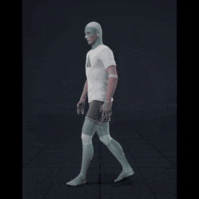 Walking in a snake-like pattern. Essentially covers 180 degree turns left and right while moving forward - preview gif