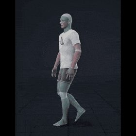 Walking in a snake-like pattern. Essentially covers 180 degree turns left and right while moving forward - preview gif