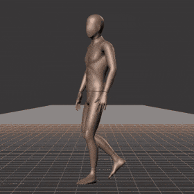 Walking in a snake-like pattern. Essentially covers 180 degree turns left and right while moving forward - preview gif