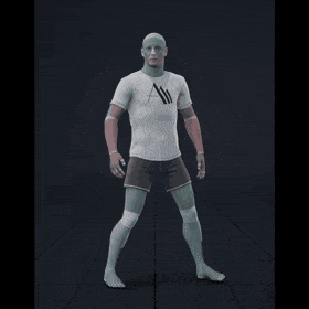 Walking while facing forward forward with 90 degree direction changes left and right. Strafing in a square pattern.... - preview gif