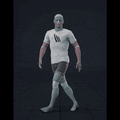 Walking while facing forward forward with 90 degree direction changes left and right. Strafing in a square pattern.... - preview gif