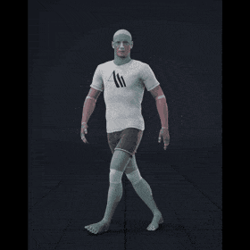 Walking while facing forward forward with 90 degree direction changes left and right. Strafing in a square pattern.... - preview gif
