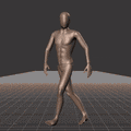 Walking while facing forward forward with 90 degree direction changes left and right. Strafing in a square pattern.... - preview gif
