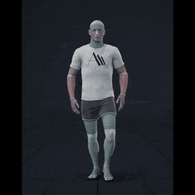 Walking while facing forward forward with 90 degree direction changes left and right. Strafing in a square pattern.... - preview gif