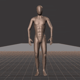 Walking while facing forward, stopping and then walking backwards in all directions in 45 degree increments. Strafing... - preview gif