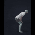 A few random assorted movements. Mostly dancing in place, waving arms above head, twerking, putting hands in front of... - preview gif