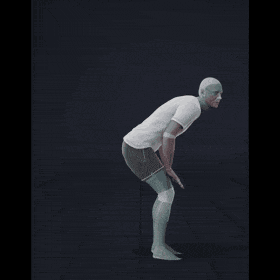 A few random assorted movements. Mostly dancing in place, waving arms above head, twerking, putting hands in front of... - preview gif
