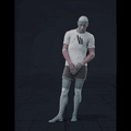 Standing idle with the shoulder lift. Weight shift on one leg. Weight shift on the other leg. Looking around. Hands... - preview gif