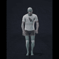 Impaired gait jumps. Jumping in place, taking a step backwards, jumping forward, big jumps and small jumps, walking... - preview gif