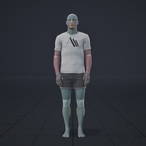 A short game-ready idle animation clip showing an exaggerated heavier breathing idle. This animation is cut,...