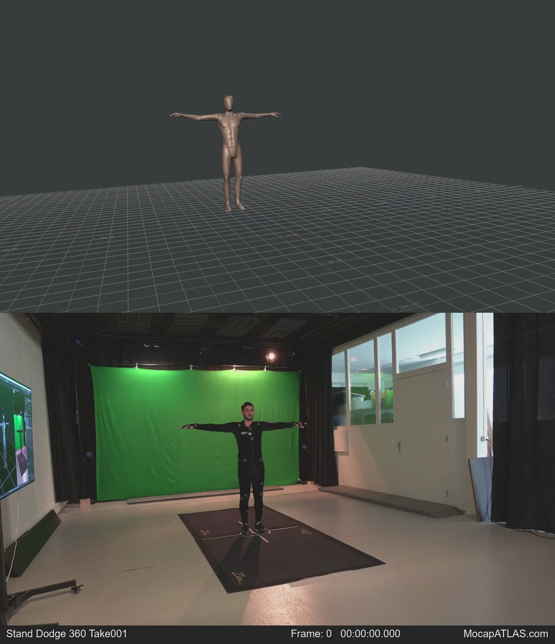 Standing with various dodging motions in all directions