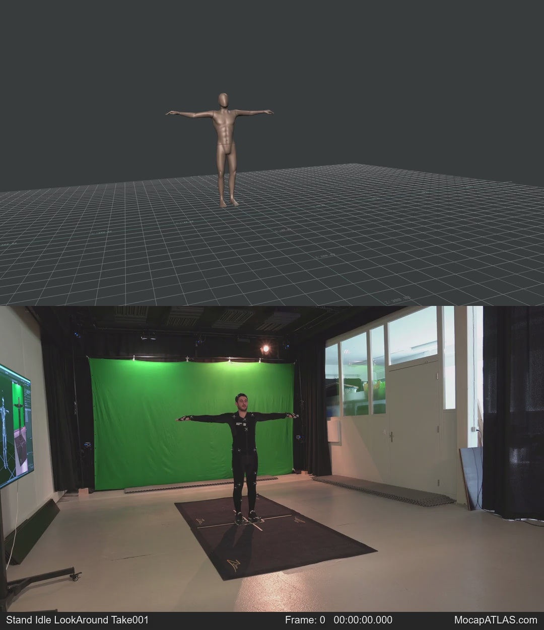 Standing in an idle pose with breaks of looking into various random directions