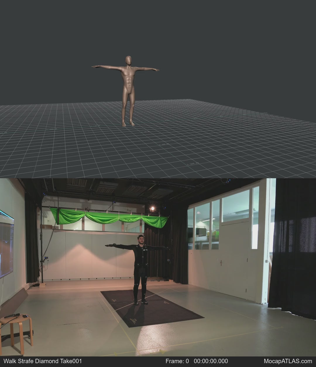 Walking while facing forward forward with 135 degree direction changes left and right. Strafing in a diamond pattern....