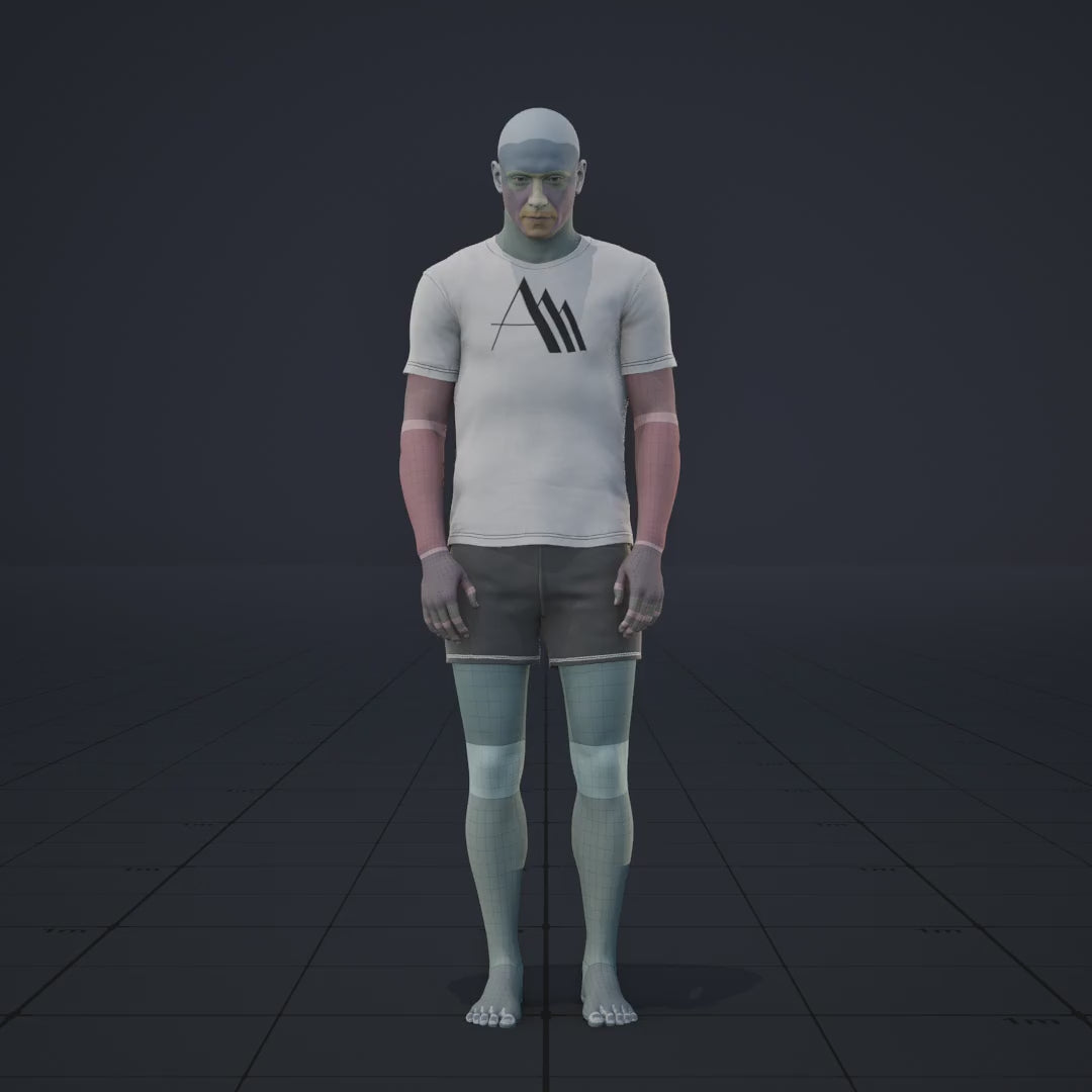 A short game-ready idle animation clip showing an exhausted or tired idle loop. This animation is cut, retargeted and...
