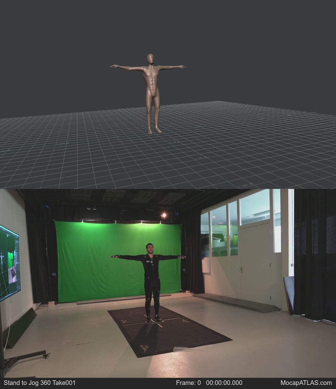 Transitioning from standing to jogging in all directions, with interruptions and turns