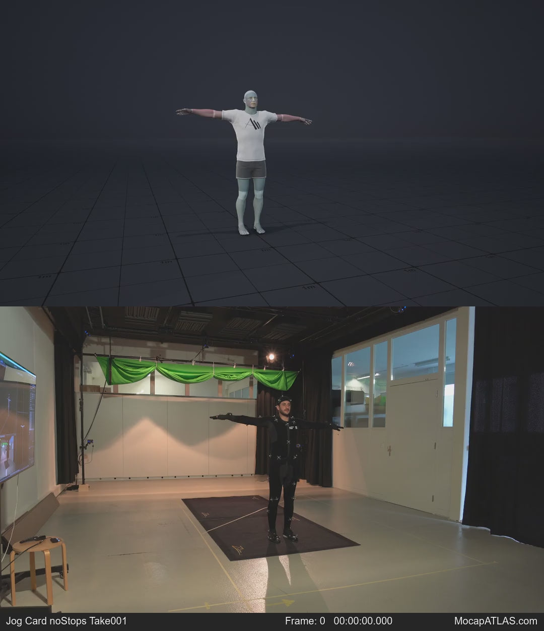 Jogging in a motion matching dance card pattern with turns in all directions, 45 angles, left and right. Take covers...